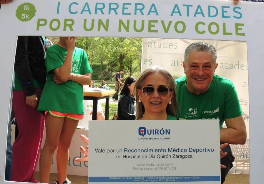 Hospital Quirón Zaragoza regala un chequeo médico deportivo en la carrera de Atades “Por un nuevo cole”