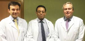 de izqda a dcha: Dr. Alberto Herreros de Tejada, Dr. Lui s Abreu y Dr. José Luis Calleja