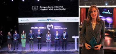 2021 11 11 La Dra. Cristina Caramés recogió el premio E-nnova Health al proyecto AI-ON