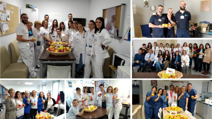 2019 05 10 Todos los departamentos y servicios del hospital se implicaron en la celebración del Día de la Fruta