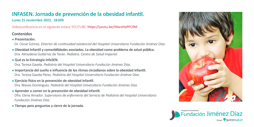 twitter Jornada InfaSEN Prevención de la obesidad infantil FJD
