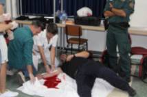 Un rol play permitió a los alumnos repasar las pautas para controlar una hemorragia masiva en estos accidentes