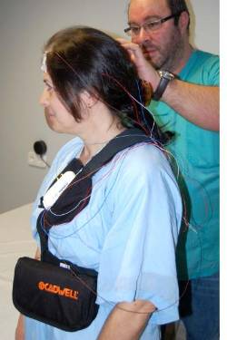 Paciente con Holter EEG