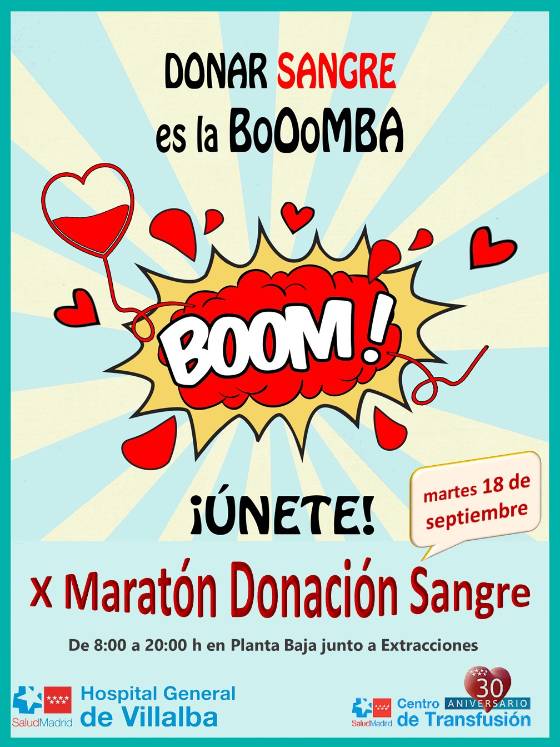 2018 09 14 El Hospital General de Villalba celebra el martes su X Maratón de Donación de Sangre