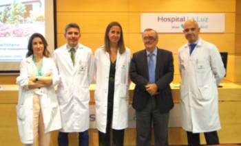 La Dra. María Luisa de Mingo, Dr. Christian Garriga, Yolanda Salcedo, Mariano Barbacid y el Dr. Ignacio Maestre
