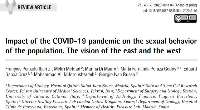 Estudio COVID-19 y relaciones sexuales