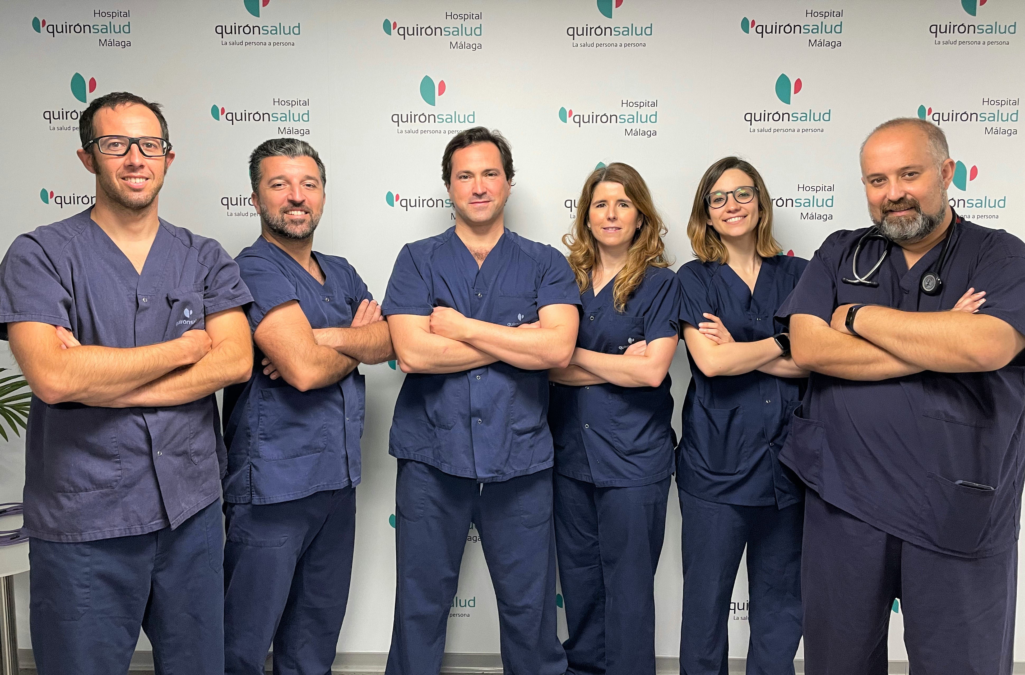 Equipo médico de Angiología y Cirugía Vascular del Hospital Quirónsalud Málaga
