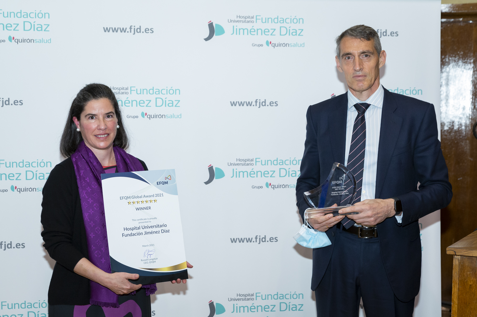 La Fundación Jiménez Díaz, primer hospital del mundo en recibir el EFQM