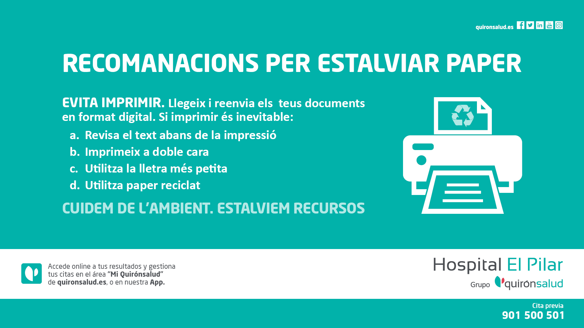 Por es importante reducir consumo de papel? | Hospital El Pilar - Grupo