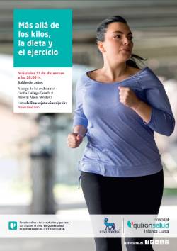 Cartel Taller 'Más allás de los kilos, la dieta y el ejercicio'
